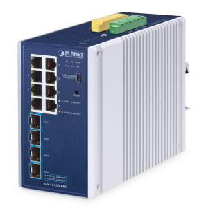 IGS-4215-8T4X -- Industrial L2/L4 8-Port 10/100/1000T + 4-Port 10G SFP+ Managed Ethernet Switch